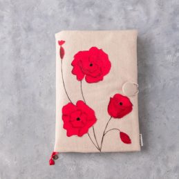 Подвързия за книга ръчно рисувана „Макове“